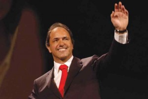 Daniel Scioli, gobernador de Buenos Aires y candidato a presidente por el Frente para la Victoria