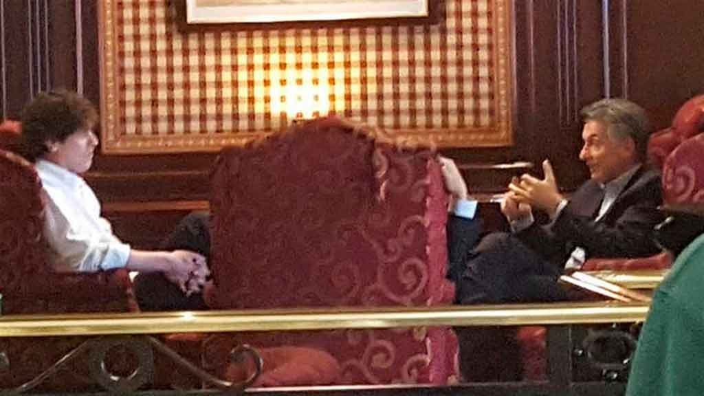 Mauricio Macri y Martín Lousteau, durante un encuentro en un hotel céntrico de la Ciudad