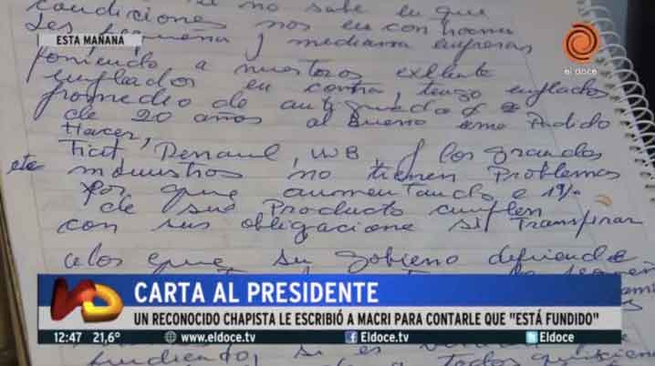 carta a Macri
