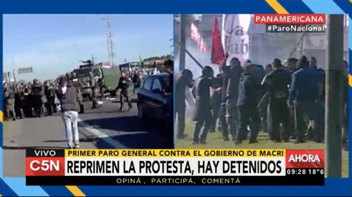 Gendarmería reprimió brutalmente en Panamericana