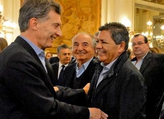 Mauricio Macri con Gerardo Martínez